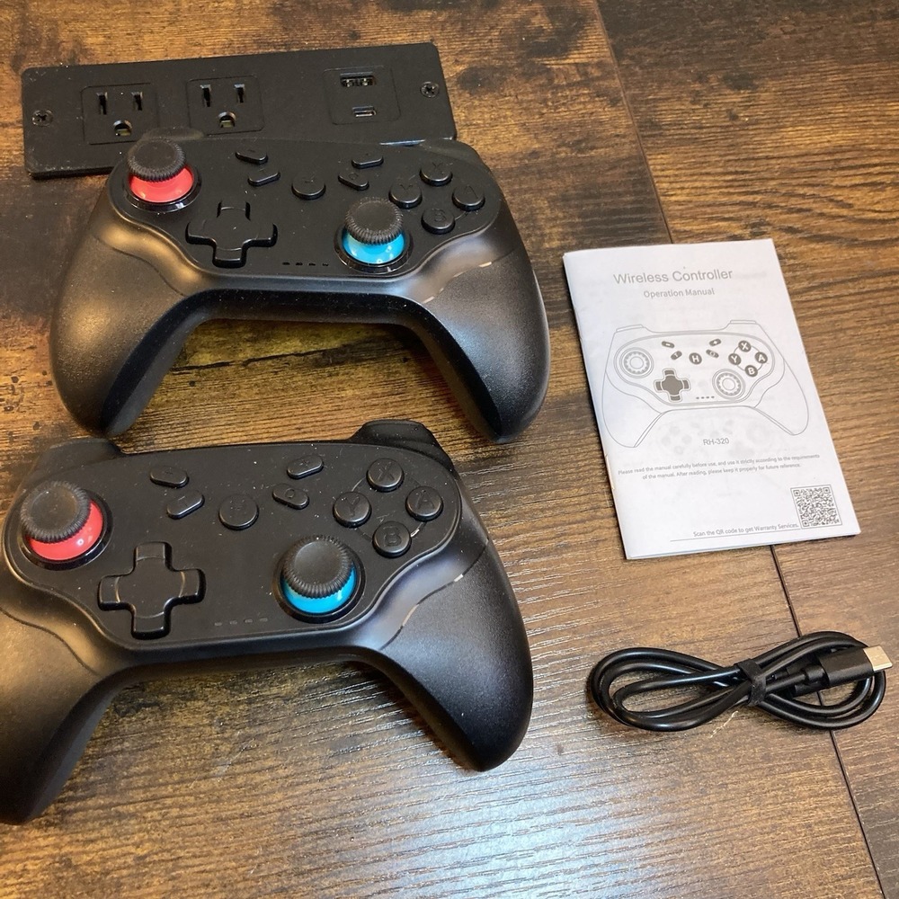 2 Pack Wireless Controllers for Nintendo Switch OLED Lt PC iOS Android Bluetooth